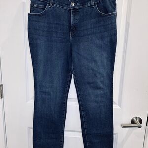 Lee Dark Blue Straight Leg Women's Jeans